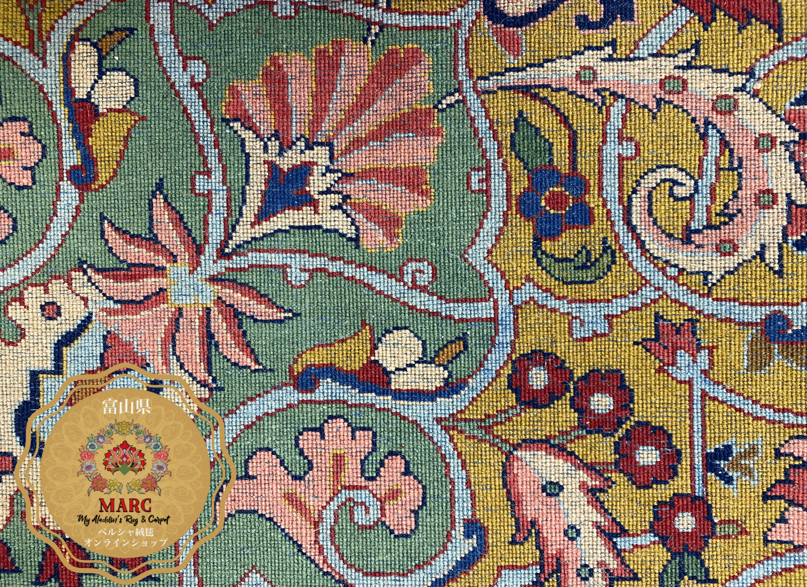 アンティーク カシャン産 ペルシャ絨毯 428×307cm