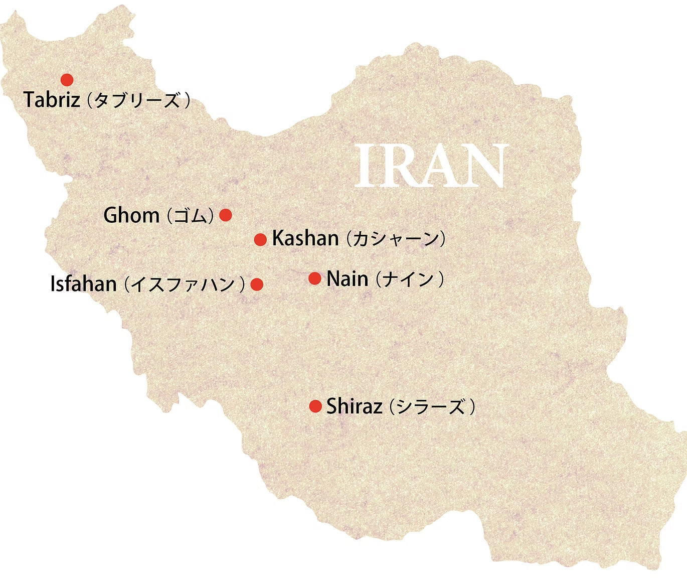 イランの地図