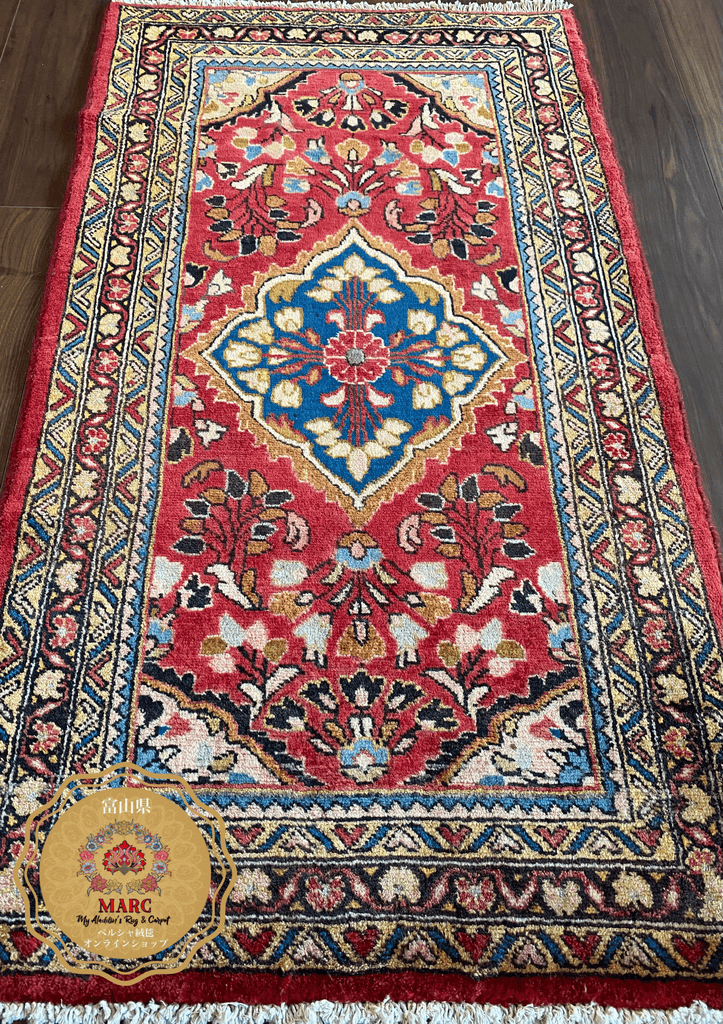 ヴィンテージ ルードバー産 ペルシャ絨毯 93×59cm