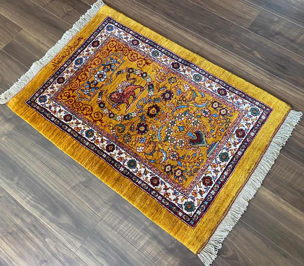 カシュガイ族 手織り絨毯 103×71cm - 家具、インテリア カシュガイ族 手織り絨毯 103×71cm - 家具、インテリア