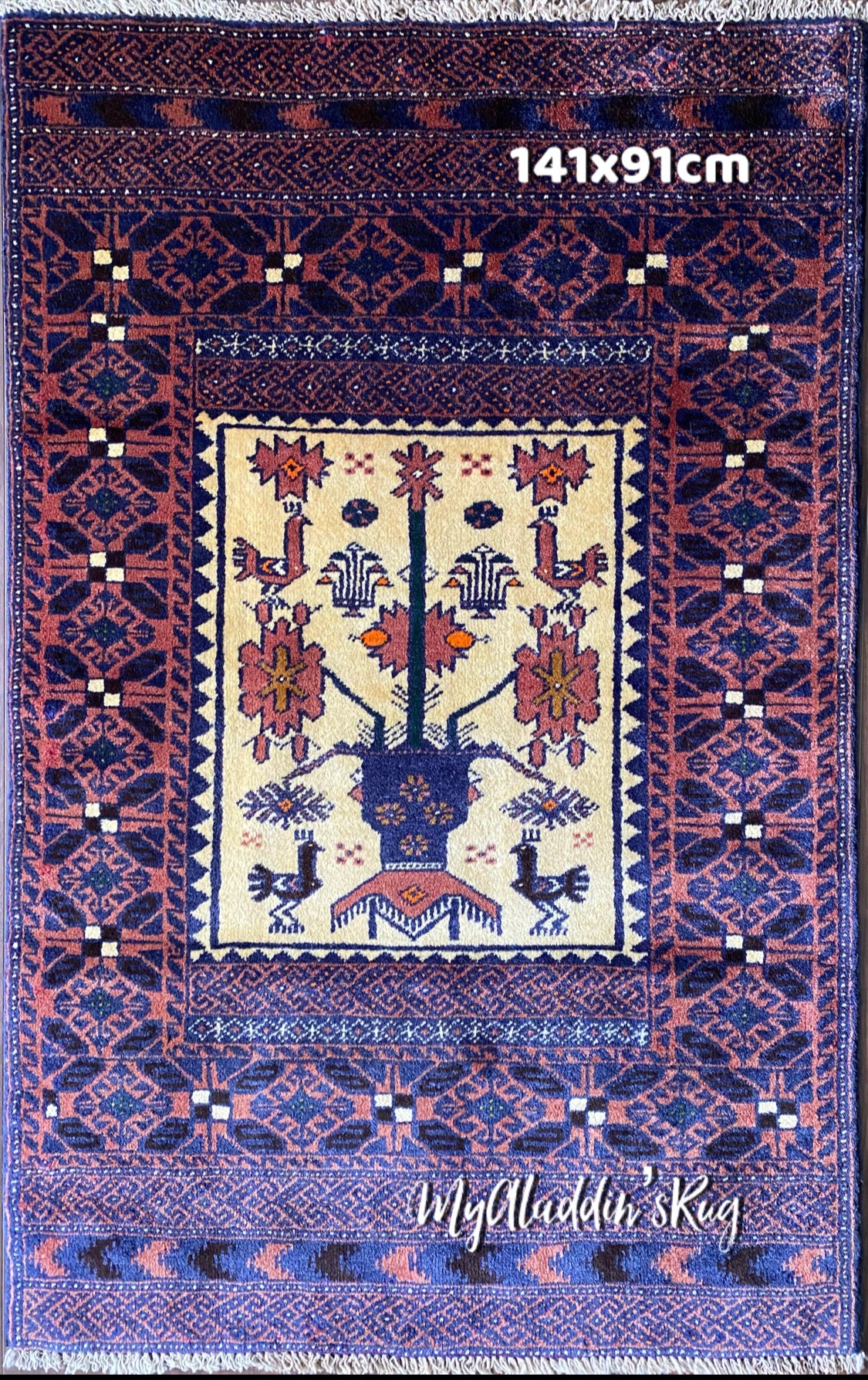 バルーチ族 トライバルラグ ペルシャ絨毯 141×91cm– MARC My Aladdin's 