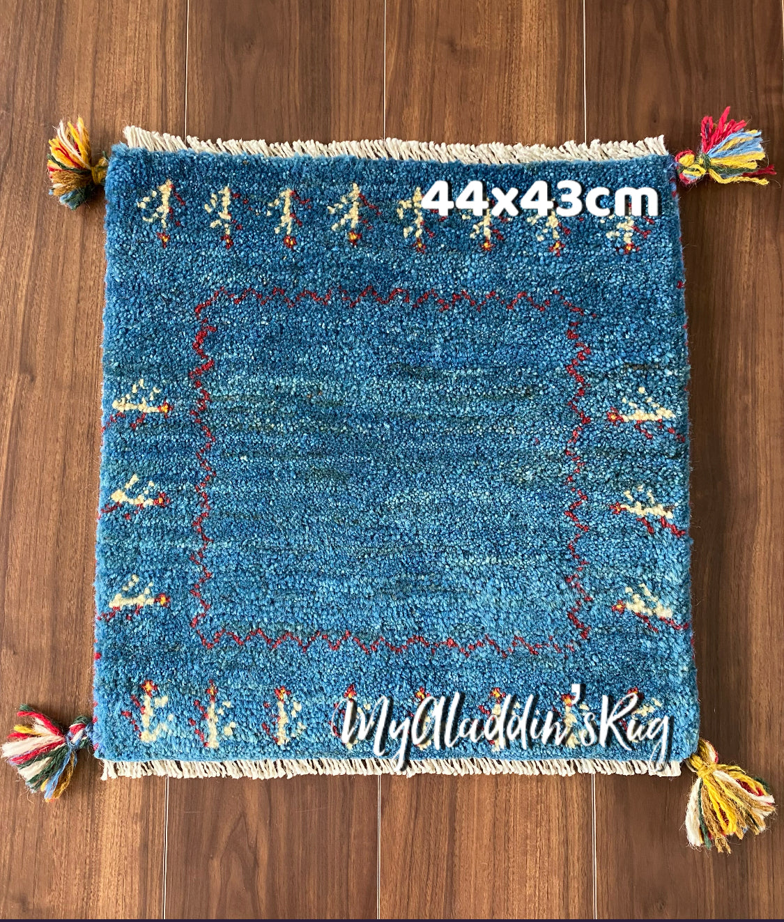 ペルシャ ギャッベ カシュガイ ミニマット 41×45cm QSGM182